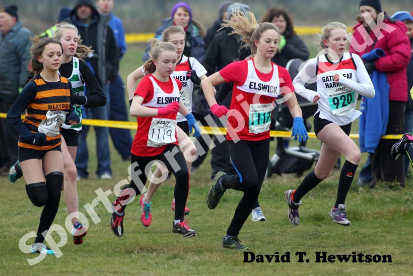 Under-13s girls start, North East Harrier League, Wrekerton, Gateshead